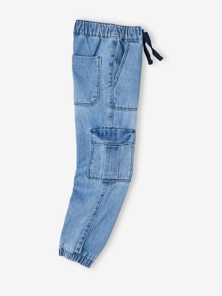 Jungen Cargo-Jeans mit Dehnbund Oeko-Tex, Bundweite verstellbar blue stone+double stone 19