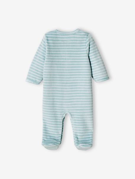 2er-Pack Jungen Baby Samt-Strampler Oeko-Tex - hellblau - 4