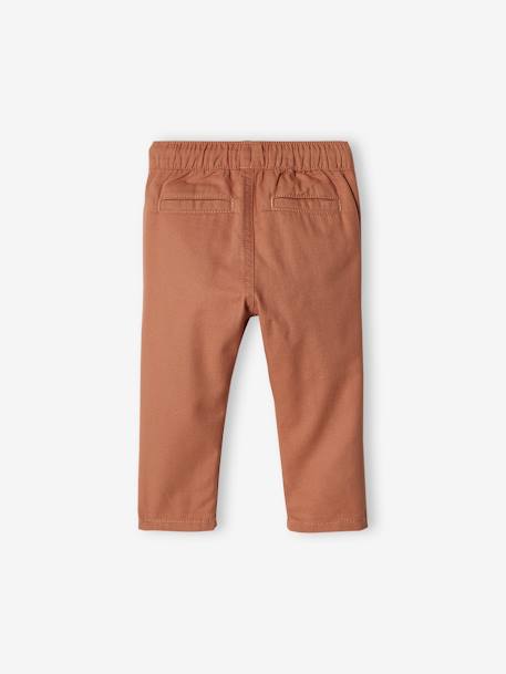 Jungen Baby Stoffhose, Dehnbund Oeko-Tex braun+himmelblau 3