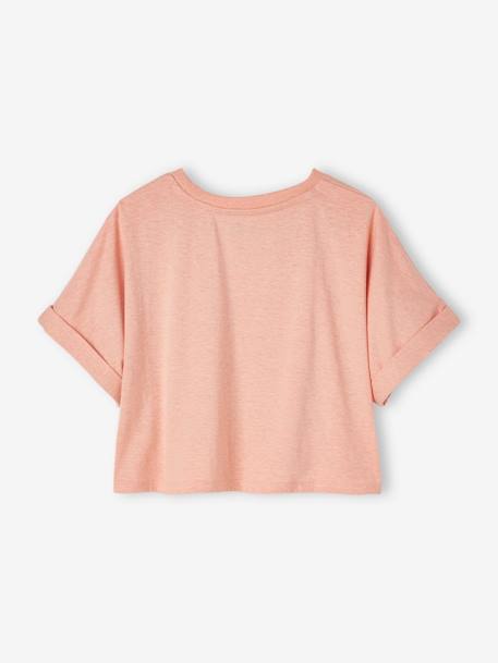 Mädchen Sport-T-Shirt, Cropped-Form - pfirsich - 5