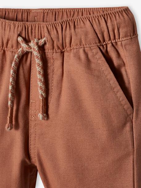 Jungen Baby Stoffhose, Dehnbund Oeko-Tex - braun+himmelblau - 4