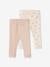 2er-Pack Baby Leggings BASIC Oeko-Tex - gedruckt hellbeige+pfirsich - 6