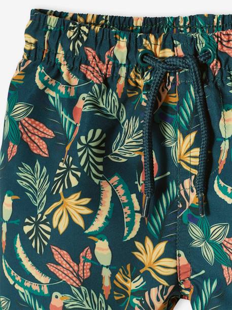 Jungen Baby Badeshorts, Capsule Collection JUNGLE Oeko-Tex - dunkelgrün bedruckt - 6