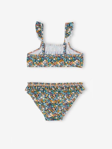 Mädchen Bikini, Blumen Oeko-Tex - blau - 3