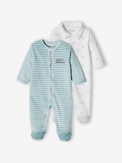 Babymode-2er-Pack Jungen Baby Samt-Strampler Oeko-Tex