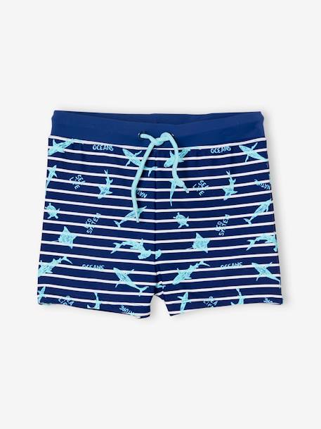 Jungen Badeshorts Oeko-Tex - marine gestreift - 2