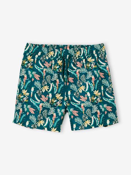 Jungen Badeshorts, Capsule Collection JUNGLE Oeko-Tex - dunkelgrün bedruckt - 3