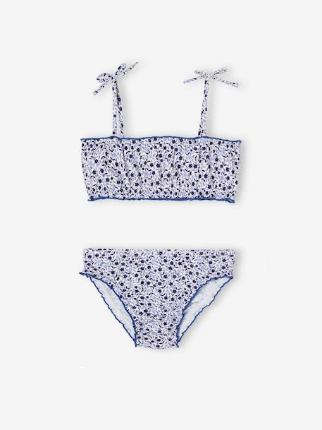 Mädchen Bikini, Blumen - blau - 2