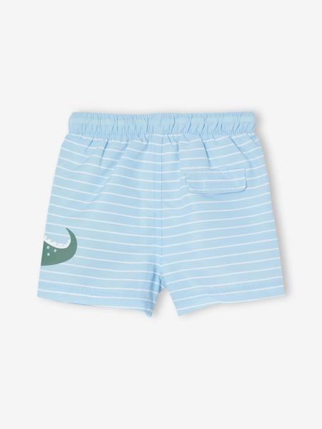 Jungen Baby Badeshorts, Krokodil Oeko-Tex - blau gestreift - 2