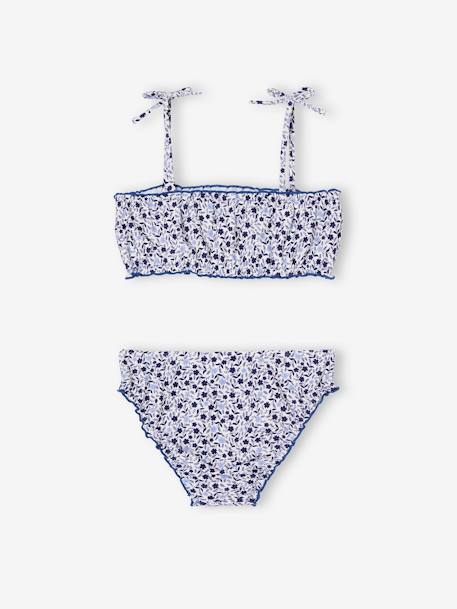 Mädchen Bikini, Blumen - blau - 3