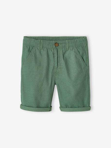 Jungen Chino-Shorts Oeko-Tex, Bundweite verstellbar beige+blau+graublau+grün+rot 19