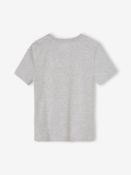 Jungen T-Shirt mit Wendepailletten grau meliert+wollweiß 3