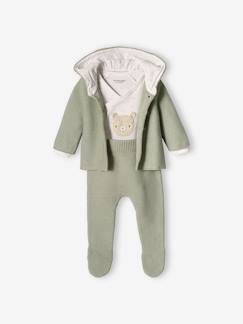 Babymode-Baby-Sets-Neugeborenen-Set: Strickjacke, Hose & Body