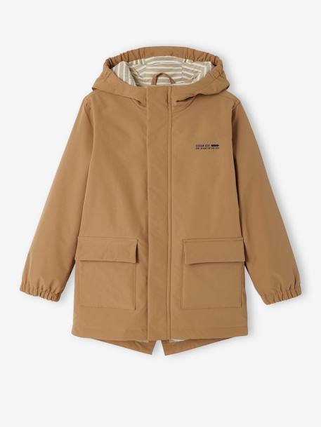 Jungen Jacke mit Kapuze beige 5