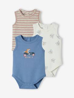 Babymode-3er-Pack ärmellose Baby Bodys