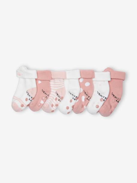 7er-Pack Mädchen Baby Stoppersocken mit Katze Oeko-Tex rosa 1