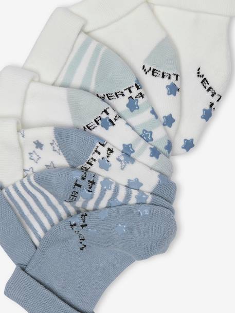 7er-Pack Baby Socken mit Stern und Fuchs Oeko-Tex blau 4