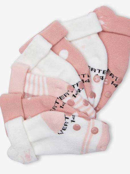 7er-Pack Mädchen Baby Stoppersocken mit Katze BASIC Oeko-Tex - rosa - 4