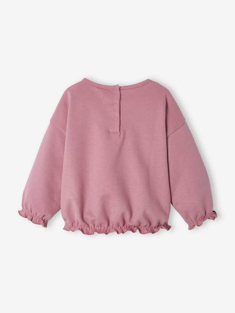 Baby Sweatshirt, bedruckt - dunkelrosa - 5