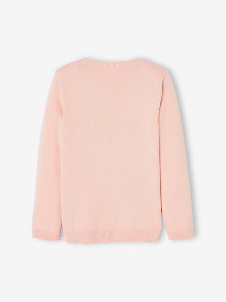 Mädchen Pullover mit Glanzeffekt BASIC - rosa - 2