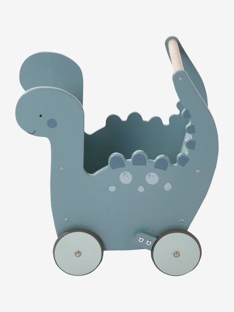 Baby Lauflernwagen aus Holz FSC®, Dino blau 6