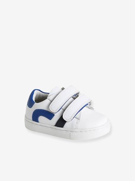 Baby Klett-Sneakers blau+weiß/blau 10