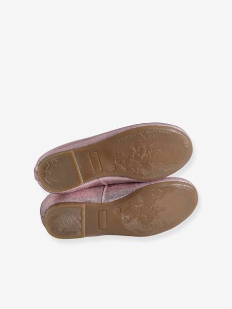 Mädchen Ballerinas - beige metallic+marine+rosa - 24