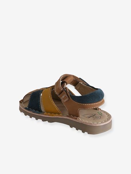 Kinder Klett-Sandalen, Anziehtrick - beige+marine+set blau - 3