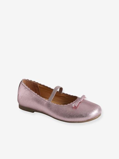 Mädchen Ballerinas - beige metallic+marine+rosa - 21