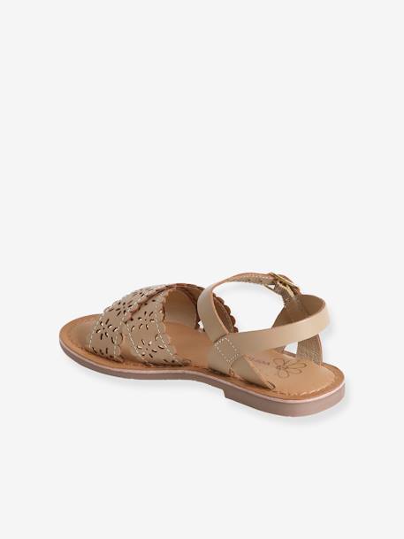 Mädchen Sandalen mit Lochmuster - altrosa+weiß - 3