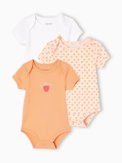 -3er-Pack Baby Bodys, Schlupfform Oeko-Tex