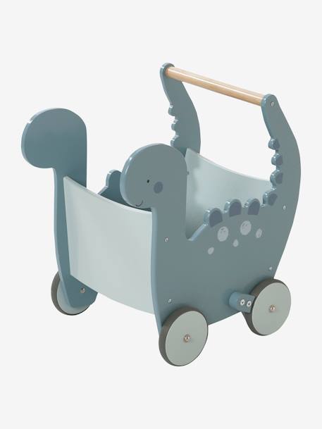 Baby Lauflernwagen aus Holz FSC®, Dino - blau - 2