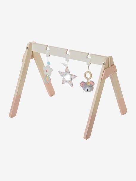 Baby Spielbogen aus Holz FSC® braun/grüner wald/bär+grün/tansania+rosa/koala 16