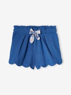 Maedchenkleidung-Mädchen Shorts mit Bogenkante, Musselin