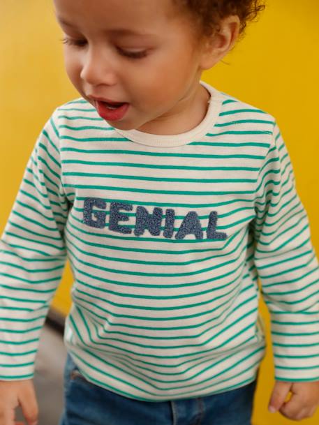 Jungen Shirt mit Schriftzug - grün - 2