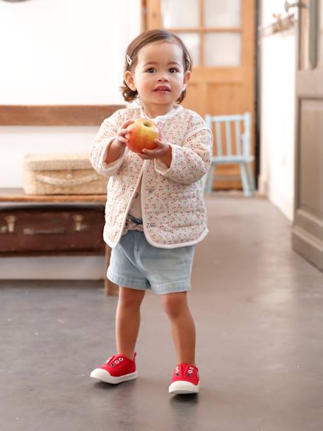 Baby Paperbag-Shorts mit Stoffgürtel - bleached - 4