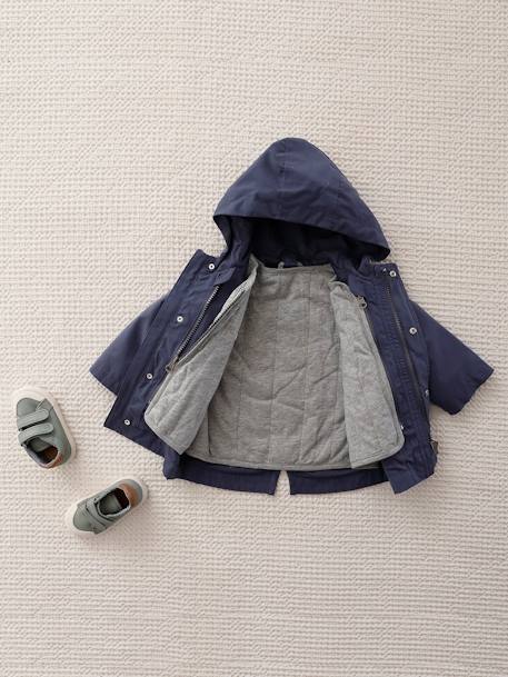 Baby Regenjacke mit Innenjacke - dunkelblau - 2