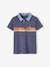 Jungen Poloshirt, Materialmix dunkelblau 1