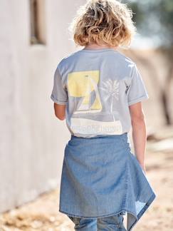 Jungenkleidung-Jungen T-Shirt, Boot-Print hinten