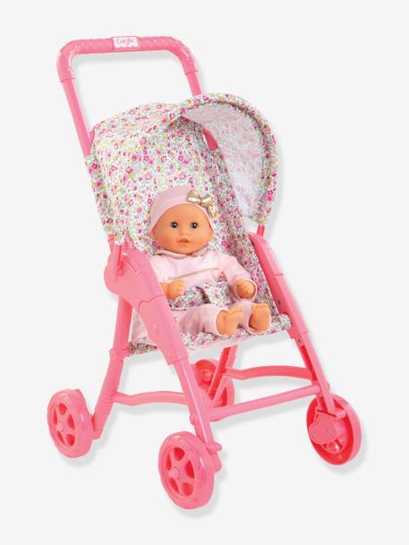 Puppen-Kinderwagen mit Blumen COROLLE bonbon rosa 2