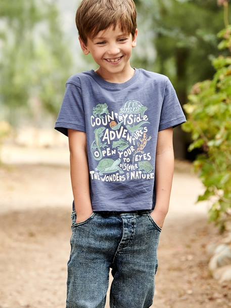 Jungen T-Shirt mit Tiermotiv - dunkelblau - 1