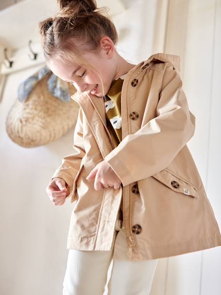 Mädchen Trenchcoat - beige+khaki - 9