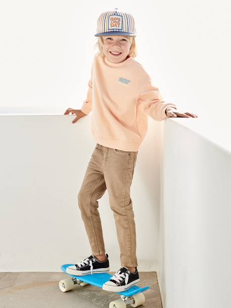 Jungen Slim-Fit-Hose, Hüftweite REGULAR, Bundweite verstellbar beige+dunkelblau+graugrün+grün+hellblau+nachtblau+schokolade+terrakotta farbe 2