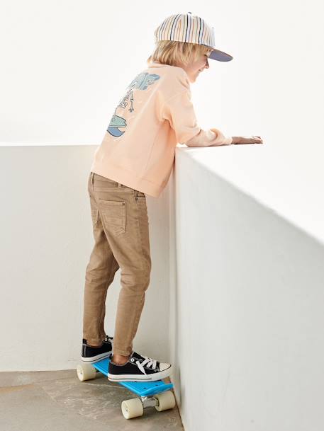 Jungen Slim-Fit-Hose, Hüftweite REGULAR, Bundweite verstellbar beige+dunkelblau+graugrün+grün+hellblau+nachtblau+schokolade+terrakotta farbe 1