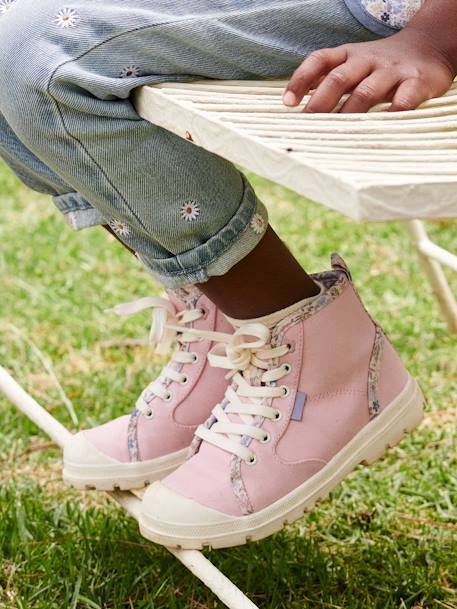 Kinder High-Sneakers mit Reißverschluss rosa 1