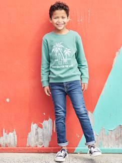 Jungenkleidung-Jeans-Jungen Slim-Fit-Jeans BASIC, Bundweite verstellbar