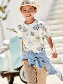 Jungenkleidung-Jungen T-Shirt, Urlaubs-Print Oeko-Tex