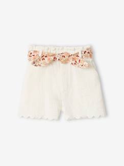 Baby Musselin-Shorts mit Blumengürtel  [numero-image]