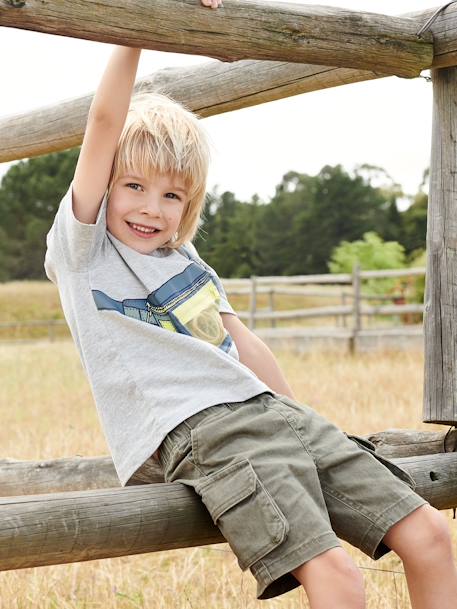 Jungen Cargoshorts mit Dehnbund - beige+khaki+marine - 8