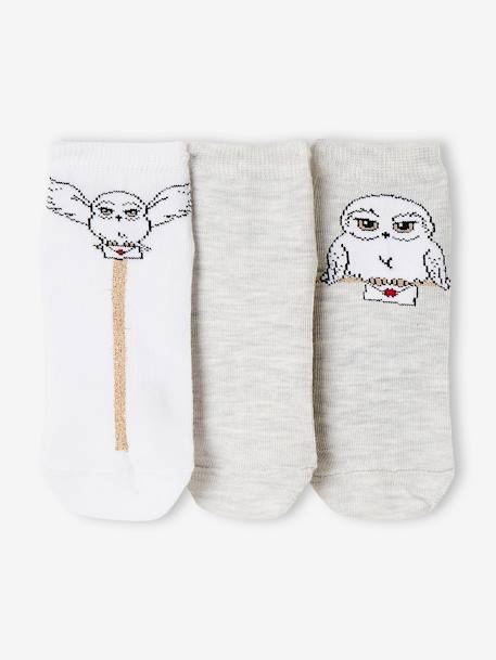 3er-Pack Kinder Socken HARRY POTTER hellgrau meliert 1